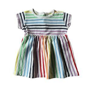 Primary Baby Rainbow Stripe Dress 12–18M Organic Cotton